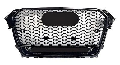 Передняя решетка RS-style с надписью Quattro (2012-2015, черная) для Ауди A4 B8