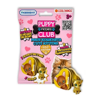 Фигурка-сюрприз COOL THINGS серии Puppy club gold edition – МИЛЫЕ КОТЕНКИ Cool Things PC048