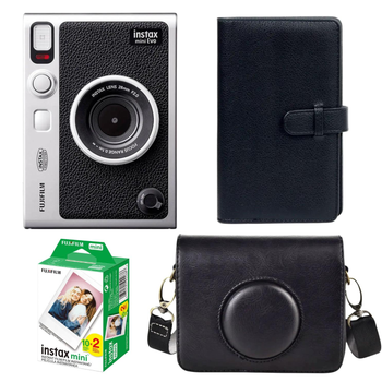 Подарочный набор камера Fujifilm Instax Mini EVO Black, Фотобумага 20шт, Чехол, Фотоальбом 108 фото Черний (Подарочная упаковка)