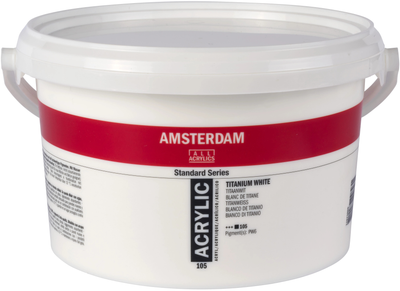 Farba akrylowa Amsterdam Titanium White 105 2500 ml (8712079448431)