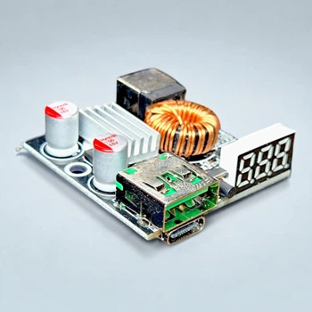 Модуль быстрой зарядки 60 Вт DC DC понижающий преобразователь с USB Type-c QC PD Плата зарядки power bank