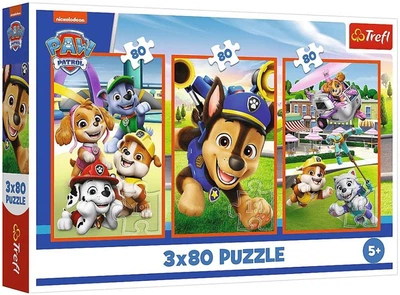 Пазли Trefl 3 х 80 ел. - Цуценячий патруль. Дружня зграя / Viacom PAW Patrol / 240 елементів (34886)