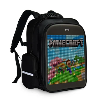 Рюкзак Sobi Pixel Kids SB9701 Black с LED экраном