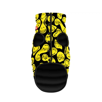 Курточка для собак WAUDOG Clothes рисунок Смайлы на черном XS25 В 37-40 см С 24-27 см Yellow (402-0181)