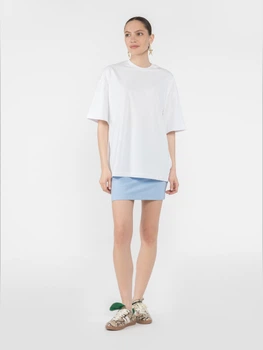 Футболка жіноча W13.14.00.510 біла з тонкого бавовняного джерсі Arber T-shirt oversize W2 S білий (W13.01.00.610)