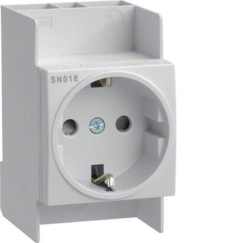Розетка Hager SN016 16А на DIN-рейку