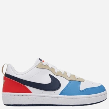 Sneakersy młodzieżowe chłopięce Nike Court Borough Low Recraft (GS) DV5456-124 38.5 (6Y US) Biało-niebiesko-czerwone (197859889228)