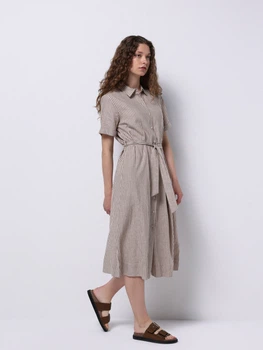 Платье-рубашка миди летнее женское Colin's CL1068244BRW XL Brown (8684112629179)