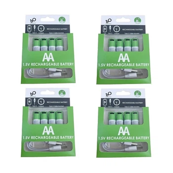 Батарейки AA аккумуляторные с разъемом USB Type-C от Smartoools на 1.5V/2600mWh - 16 ШТ.