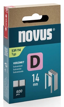 Скобы плоские NOVUS D тип 53F, 14 мм, 600 шт