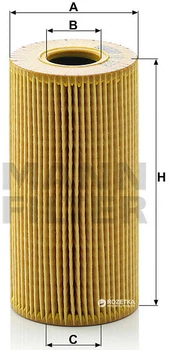 Фильтрующий элемент масляного фильтра MANN-FILTER HU 618x