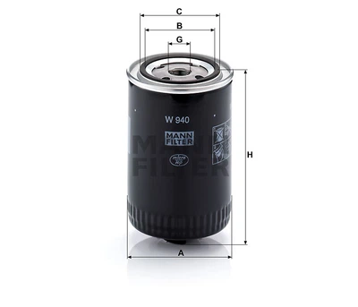 Фильтр масляный MANN-FILTER W 940