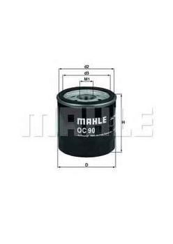 Фильтр масляный Knecht/MAHLE OC90O.F.