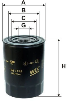 Фільтр оливний WIX Filters WL7199 (325505) (WL7199)