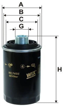 Фильтр масляный WIX Filters WL7466 (325916) (WL7466)