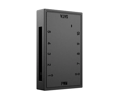 Хаб для вентиляторов на 10 портов, контроллер PWM, пластик, питание SATA, черный