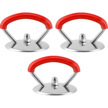 Термостійка ручка для кришки LidHandle, червона, 3 штуки