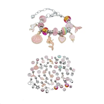 Детский набор для создания браслетов Pandora. Подарочный, аксессуары. Pink (955669935)