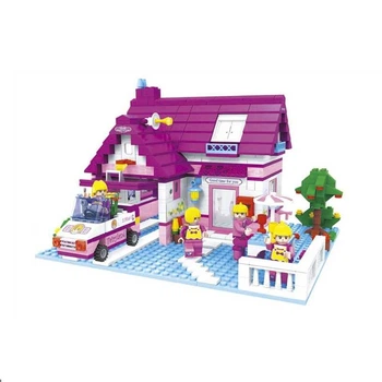 Детский конструктор Ausini. "Страна Чудес. Домик", 630 деталей. Violet (23418)