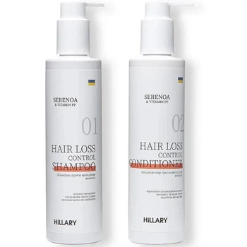 Шампунь + Кондиціонер проти випадіння волосся Hillary Serenoa & РР Hair Loss Control Shampoo K-11-962