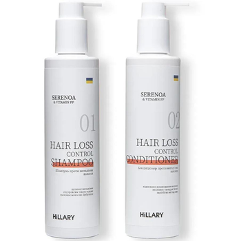 Шампунь + Кондиціонер проти випадіння волосся Hillary Serenoa & РР Hair Loss Control Shampoo K-11-962