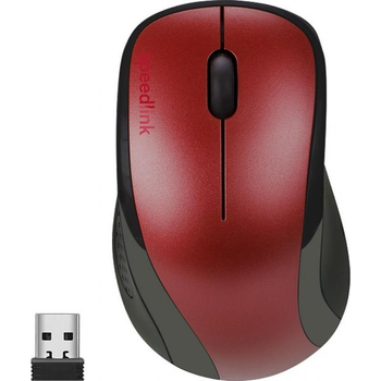 Мишка бездротова оптична SpeedLink Kappa 1600dpi на батарейках Red (SL-630011-RD)