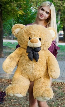 М'яка іграшка Ведмедик Томмі. Плюшевий ведмідь 150 см, колір ириска