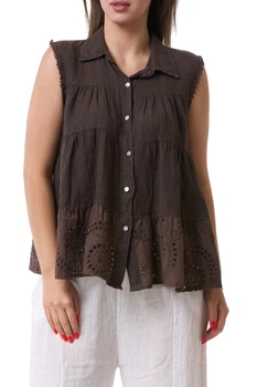 Рубашка Puro Lino Коричневая M/L (80103)