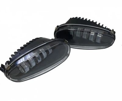 Дополнительные светодиодные фары LED Daewoo Lanos 50W Белая 5*10W Линзованные черный отражатель IP67 МРТ Турция