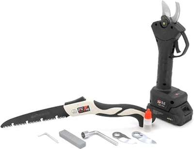 Аккумуляторный секатор (садовые ножницы) Voltronic Saw King 198VF, зарядное + акумулятор + ручная пила, Вох + переходник (YT39695)