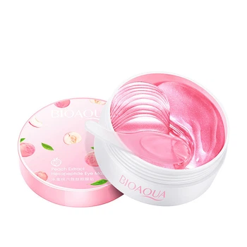 Гидрогелевые патчи с экстрактом персика и аргирелином Bioaqua Peach Extract Hexapeptide Eye Mask, 80г/60шт