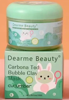 Кислородная пузырьковая маска с огурцом Dearme Beauty Cucumber Carbonated Bubble Clay Mask 100г