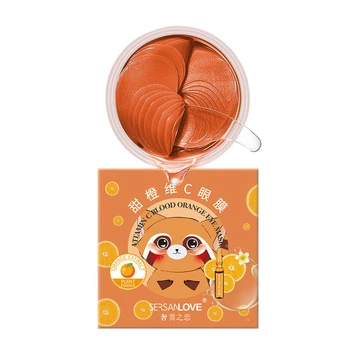 Гидрогелевые патчи под глаза с экстрактом апельсина Sersanlove Vitamin C Blood Orange Eye Mask, 90г/60шт