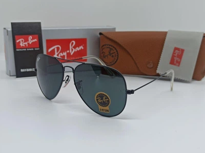 Солнцезащитные Очки RB Aviator 3026 Black + Линза Стекло Комплект