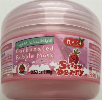 Киснева бульбашкова маска з полуницею Rako Strawberry Carbonated Bubble Mask 100гр