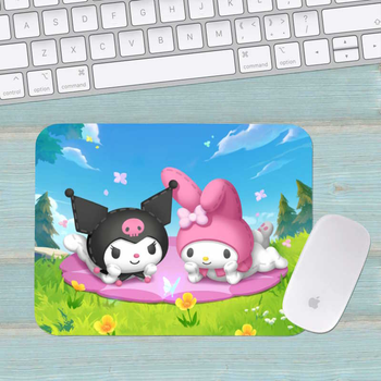 Коврик для мыши Хеллоу Китти Куроми Kuromi Hello Kitty большой 005 (400х300х3мм)
