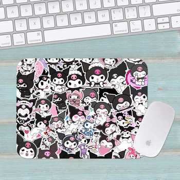 Коврик для мыши Хеллоу Китти Куроми Kuromi Hello Kitty маленький 001 (180х220х3мм)