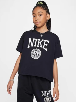 Koszulka młodzieżowa dziewczęca Nike G Nsw Tee Graphic Star HM6303-010 137-147 M Czarna (197602726749)