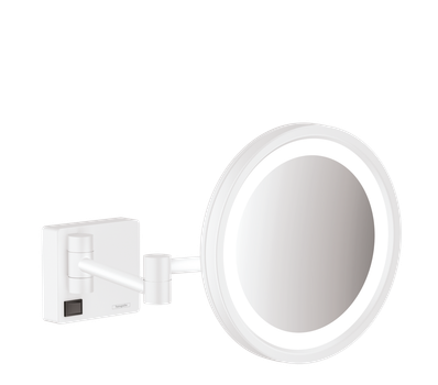 Зеркало для бритья hansgrohe AddStoris 41790700 с подсветкой LED белый матовый