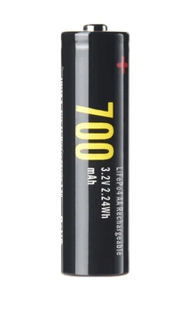 Аккумулятор 14500/AA LiFePo4 Soshine 14500-3.2-700, 700mAh, 1.4A, 3.6/3.2/2.5V, Black