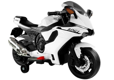 Motocykl elektryczny dla dzieci Lean Toys TR1603 Biały (5908275993247)