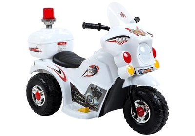 Motocykl elektryczny dla dzieci Lean Toys LL999 Biały (5908275993315)