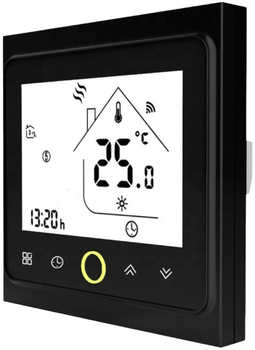 Термостат для підігріву підлоги Moes Tuya BHT-002-GBLW Wi-Fi Black (5902135155868)