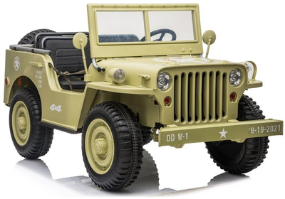 Samochód elektryczny dla dzieci Lean Toys JH101 Khaki (5908275999737)