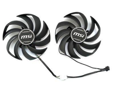 Вентилятор PowerLogic для видеокарты MSI RTX 4070 Ti VENTUS 95 мм PLD10010S12HH (PLD10010B12HH) комплект 2 шт (№501.005)