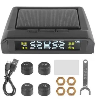 Система контроля давления 6бар и температуры в шинах TPMS внешние датчики солнечная батарея АКБ E-ACE K02