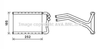 Радиатор отопителя салона (HY6437) AVA AVA COOLING HY6437 Hyundai Santa Fe 971382W000
