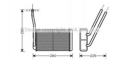 Теплообмінник, Система опалення салону AVA COOLING AU6195 Land Rover Freelander JEF100050, JEF100280, JEF500010