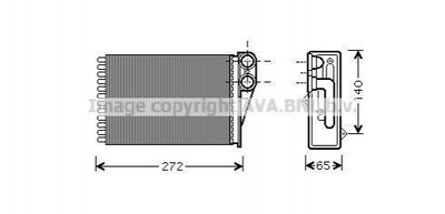 Радіатор пічки PEA6292 AVA QUALITY COOLING AVA COOLING PEA6292 Peugeot 207 6448P9