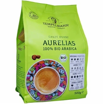 Кава в зернах Tempelmann Aurelias BIO 100% Arabica 500 г